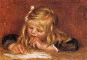 Pierre Renoir Coco Reading Spain oil painting artist